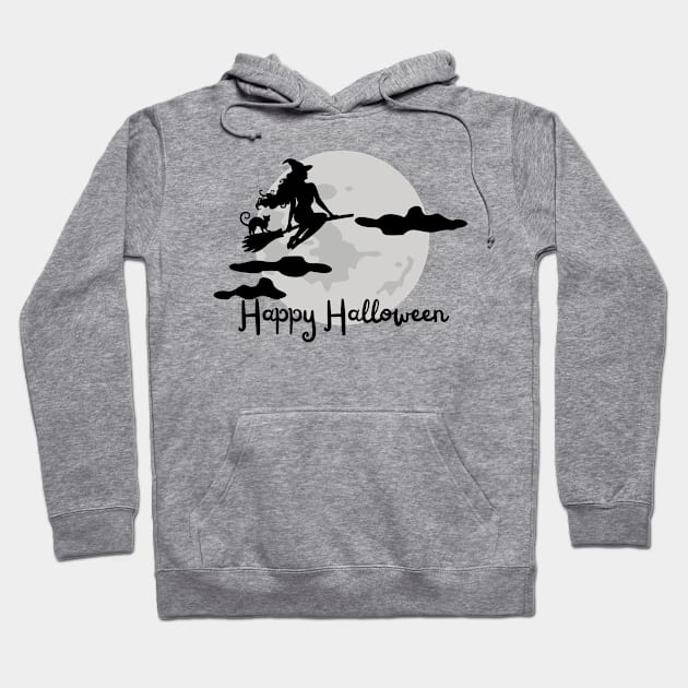 Happy Halloween with Witch Hoodie by The Wonder View